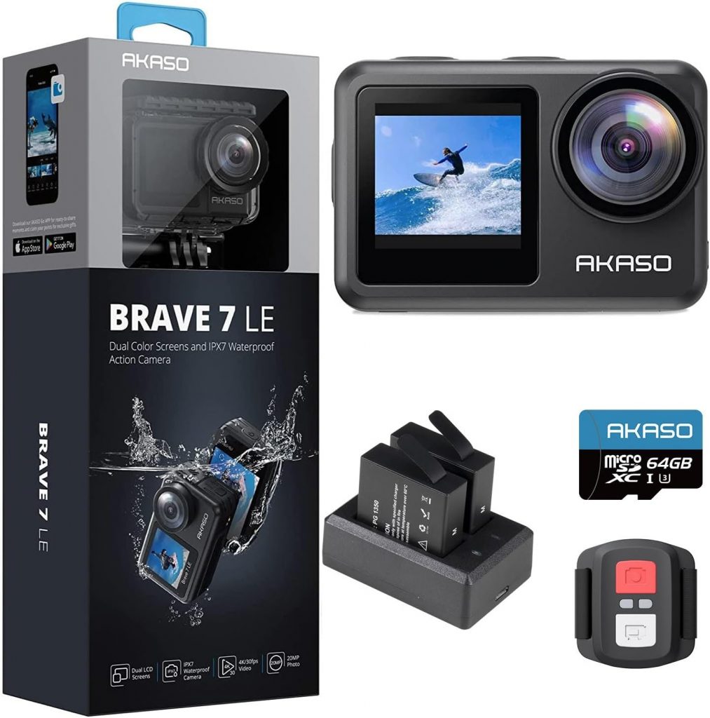 👑 AKASO Brave 7 LE Action Cam 4K30FPS 20MP mit U3 64GB Speicherkarte Unterwasserkamera IPX7 Wasserdicht EIS 2.0 Dual Screen 40m WiFi129,59€ statt 179,99€ - 29,00 % 🔥🚚 Verkauft von AKASO Store und Versand durch Amazon1,241 Bewertungen: 4.3 / 5.0 ⭐️⭐️⭐️⭐️🛒 zu Amazon https://www.amazon.de/dp/B0C7PXZGWF/?amp%3Btag=preisfehlerheute-21&%3Bamp%3Bth=1&%3Bamp%3Bpsc=1&tag=preisfehlerheute-21