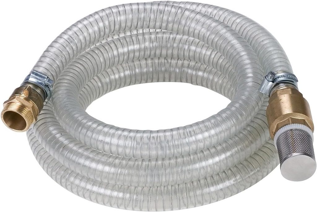 🤴 Original Einhell Saugschlauch 4 m (Pumpen-Zubehör, 4 m Länge, Messinganschluss 42 mm 1 1/4 Zoll IG, Schlauch verstärkt mit Stahldraht)