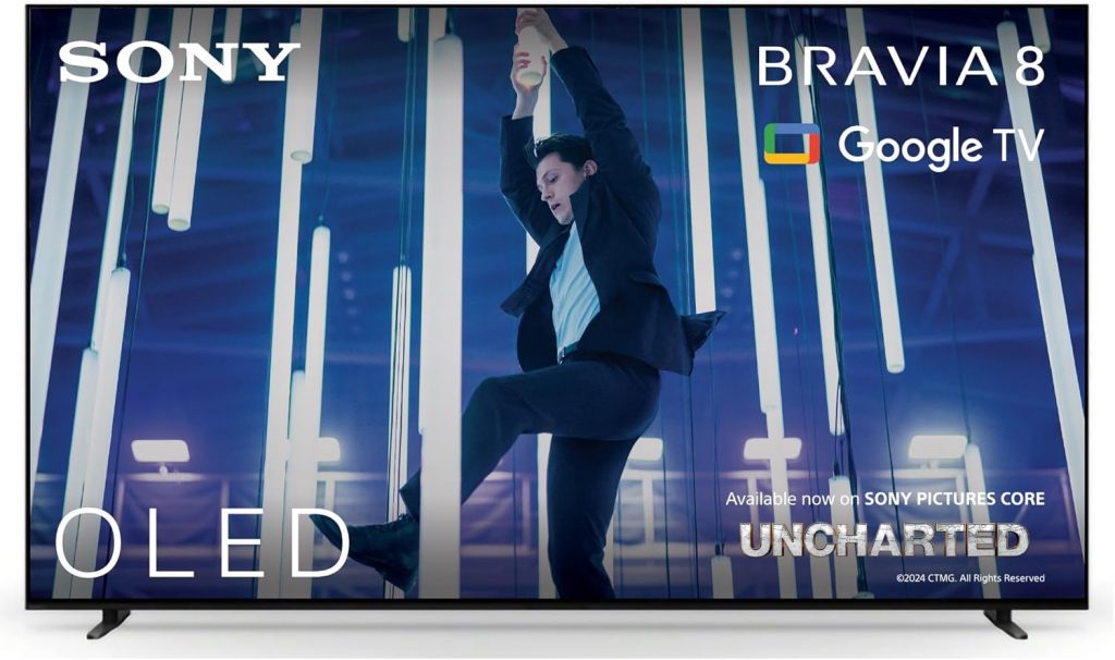 Sony BRAVIA 8 OLED 65 Zoll 4K HDR Google Smart TV (2024) Gaming Features,IMAX Enhanced, Dolby Vision Atmos, Chromecast, Apple AirPlay, 120Hz 65XR