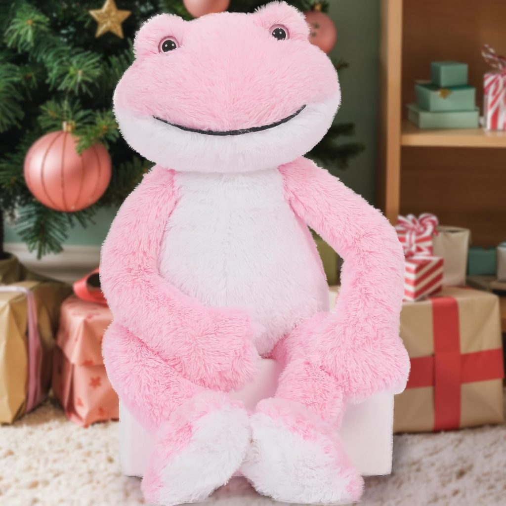 MorisMos Frosch Kuscheltier groß XXL, 60cm Rosa Frosch Plüschtier Stofftier, weich Frog Stuffed Animal Geburtstag Weihnachten Geschenk Kinder9.90€ ➡️ https://www.amazon.de/dp/B0FHZVFHKQ/?tag=preisfehlerheute-21