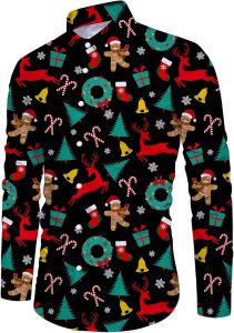 ALISISTER Herren Weihnachtshemd Langarm Xmas Hemd 3D Lebkuchenmann Druckt Button Bluse Hässliche Christmas Shirt Autumn Winter Urlaub Party Hemden L19,99€ statt 32,99€➡️ https://www.amazon.de/dp/B0DCV9VTLG/?tag=preisfehlerheute-21