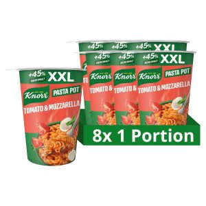 Knorr Pasta Pot Tomato & Mozzarella XXL leckerer Pasta Snack fertig in nur 5 Minuten 8x 93 g6.63€ statt 15.60€➡️ https://www.amazon.de/dp/B0D843DHX8/?tag=preisfehlerheute-21