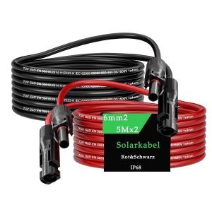MXRPV Solarkabel 4mm²/6mm²,Solarkabel Verlängerung 2/3/5/10/15M,Tool-Free Solarverlängerungskabel, PV Kabel(6mm²5m)16,18€ statt 24,89€➡️ https://www.amazon.de/dp/B0F2DNVTDM/?tag=preisfehlerheute-21