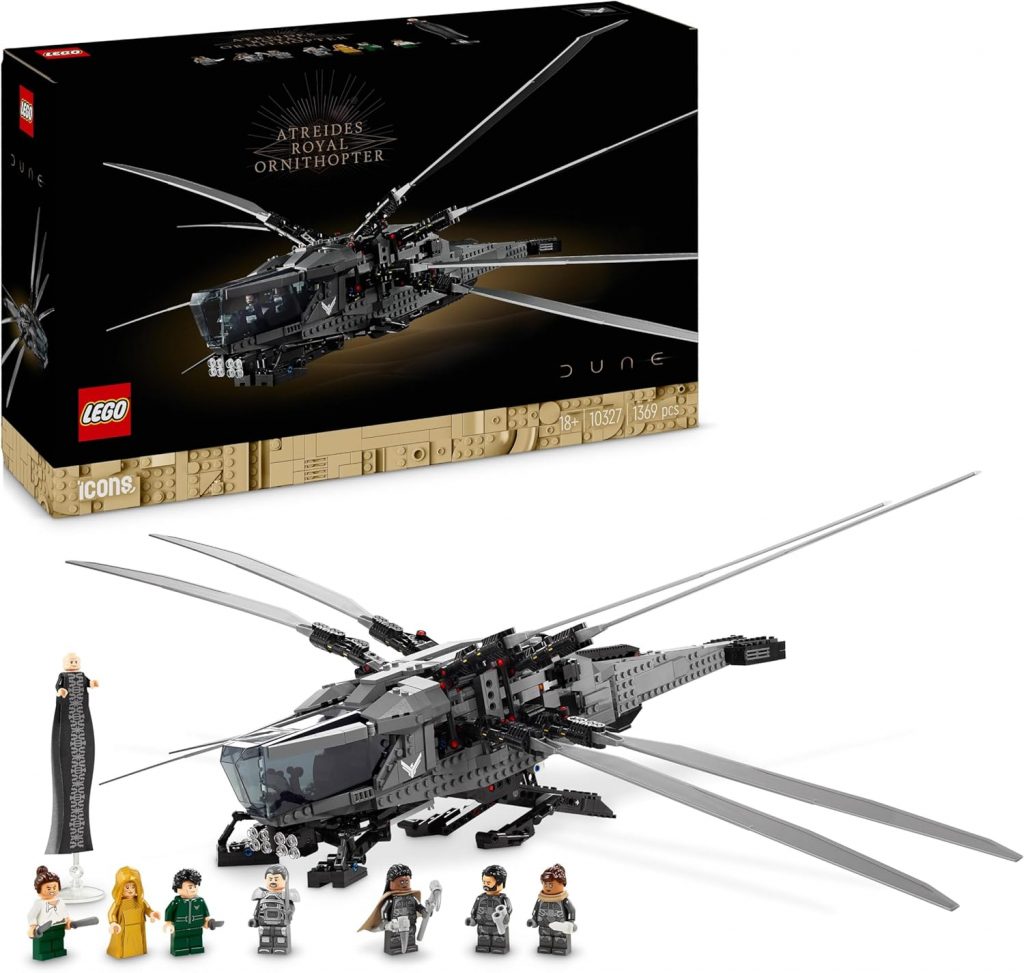 LEGO 10327 Icons Dune Atreides Royal Ornithopter, Set zum Sammeln für Erwachsene, Film-Geschenk für Männer, Frauen und Fans, Modell-Flugzeug mit 8 Figuren, darunter Paul Atreides und Baron Harkonnen99,99€ statt 164,99€➡️ https://www.amazon.de/dp/B01N1O0F2K/?tag=preisfehlerheute-21
