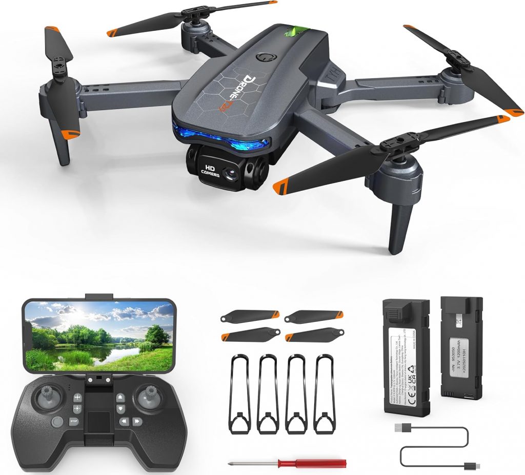 👑 T29 Drohne mit Kamera 1080P HD – Faltbar Mini Drohne für Kinder & Erwachsene | WiFi FPV, 2x 1200mAh Akkus, Quadrocopter für Anfänger, Drone Kinderspielzeug Geschenk