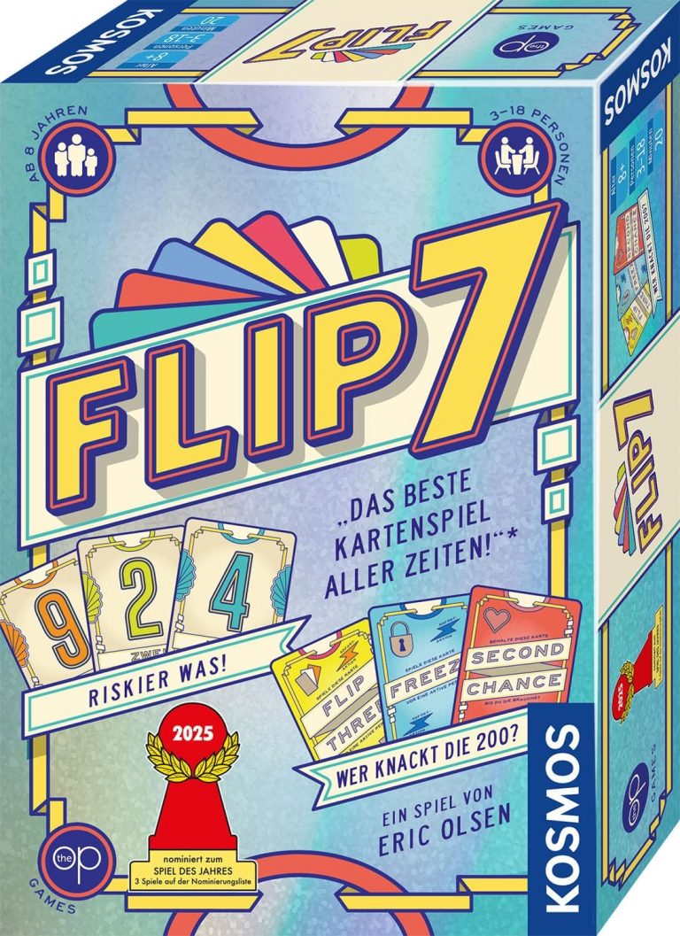 👑 Kosmos 685430 Flip 7, deutsche Ausgabe, Kartenspiel mit schnellem und einfachen Black Jack Prinzip, für 3-18 Personen ab 8 Jahren, Spiel für große Gruppen, nominiert zum Spiel des Jahres 20259,49€ statt 14,99€ - 37,00 % 🔥🚚 Verkauft durch Amazon und Versand durch Amazon142 Bewertungen: 4.7 / 5.0 ⭐️⭐️⭐️⭐️⭐️🛒 zu Amazon https://www.amazon.de/dp/B0DQVGD538/?amp%3Btag=preisfehlerheute-21&tag=preisfehlerheute-21
