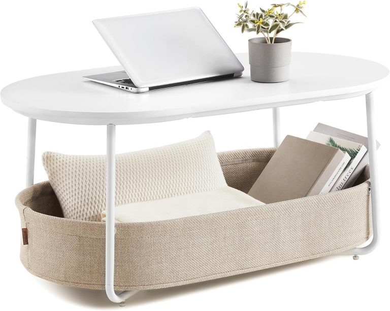 👑 VASAGLE Couchtisch oval, Tisch mit Stauraum, Beistelltisch, Wohnzimmertisch mit Korb aus Stoff, modern, Metallrahmen, mattweiß-Kamelbraun LCT222W1049,49€ statt 69,98€ - 30,00 % 🔥🚚 Verkauft durch Amazon und Versand durch Amazon504 Bewertungen: 4.4 / 5.0 ⭐️⭐️⭐️⭐️🛒 zu Amazon https://www.amazon.de/dp/B0DHTQ3DCV/?amp%3Btag=preisfehlerheute-21&amp%3Bth=1&amp%3Bpsc=1&tag=preisfehlerheute-21