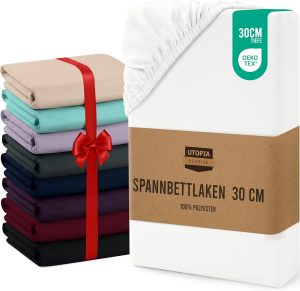 Utopia Bedding - Spannbettlaken 180x200cm Bis 30 cm - Weiß - Oeko-Tex Zertifiziertes - Gebürstete Mikrofaser Spannbetttuch12,99€ statt 18,99€➡️ https://www.amazon.de/dp/B0C537P54G/?tag=preisfehlerheute-21
