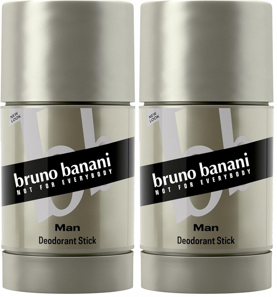🤴 bruno banani Man Deodorant Stick – Herb-aromatisches Herren Deodorant, 1x75ml (Packung mit 2)