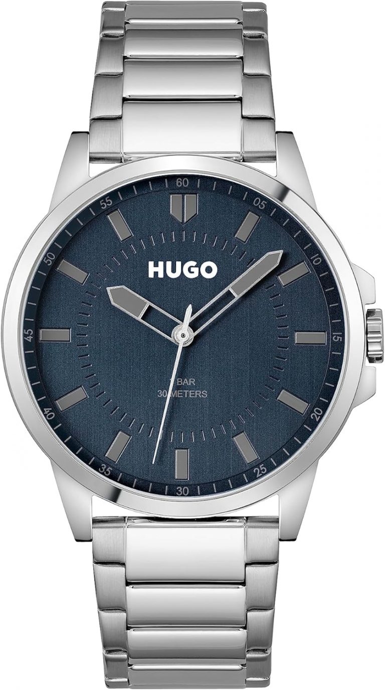 HUGO Analog Quarzuhr für Herren Kollektion #First mit Silbernes Edelstahlarmband - 153018673.99€ ➡️ https://www.amazon.de/dp/B08X4N9KV3/?tag=preisfehlerheute-21