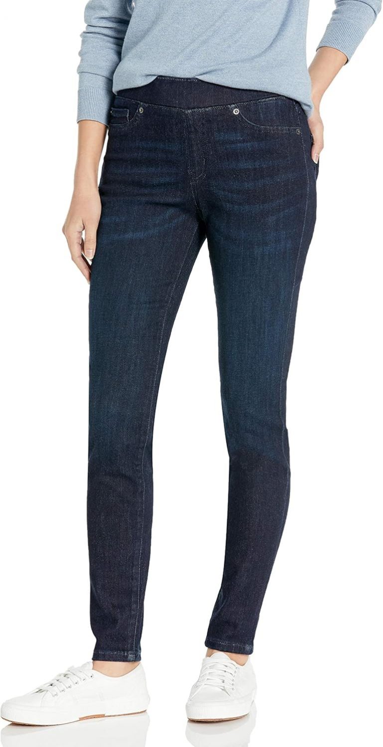 Amazon Essentials Damen Stretch-Schlupf-Jeggings mit mittlerer Leibhöhe - Auslaufmodell, Dunkle Waschung, 42 Kurz13,98€ statt 20,90€➡️ https://www.amazon.de/dp/B07RL5Y1QC/?tag=preisfehlerheute-21