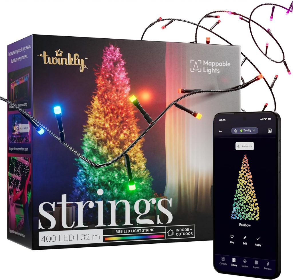👑 Twinkly Strings 400 LED RGB, LED-Lichterkette für Draußen und Drinnen, Smarte LED-Lichter, Kompatibel mit Alexa und Google Home, IP44, App-Steuerung, Schwarzes Kabel, 32m67,98€ statt 169,99€ - 61,00 % 🔥🚚 Verkauft durch Amazon und Versand durch Amazon5,461 Bewertungen: 4.6 / 5.0 ⭐️⭐️⭐️⭐️⭐️🛒 zu Amazon https://www.amazon.de/dp/B07WGF3ZM8/?amp%3Btag=preisfehlerheute-21&%3Bamp%3Bth=1&%3Bamp%3Bpsc=1&tag=preisfehlerheute-21