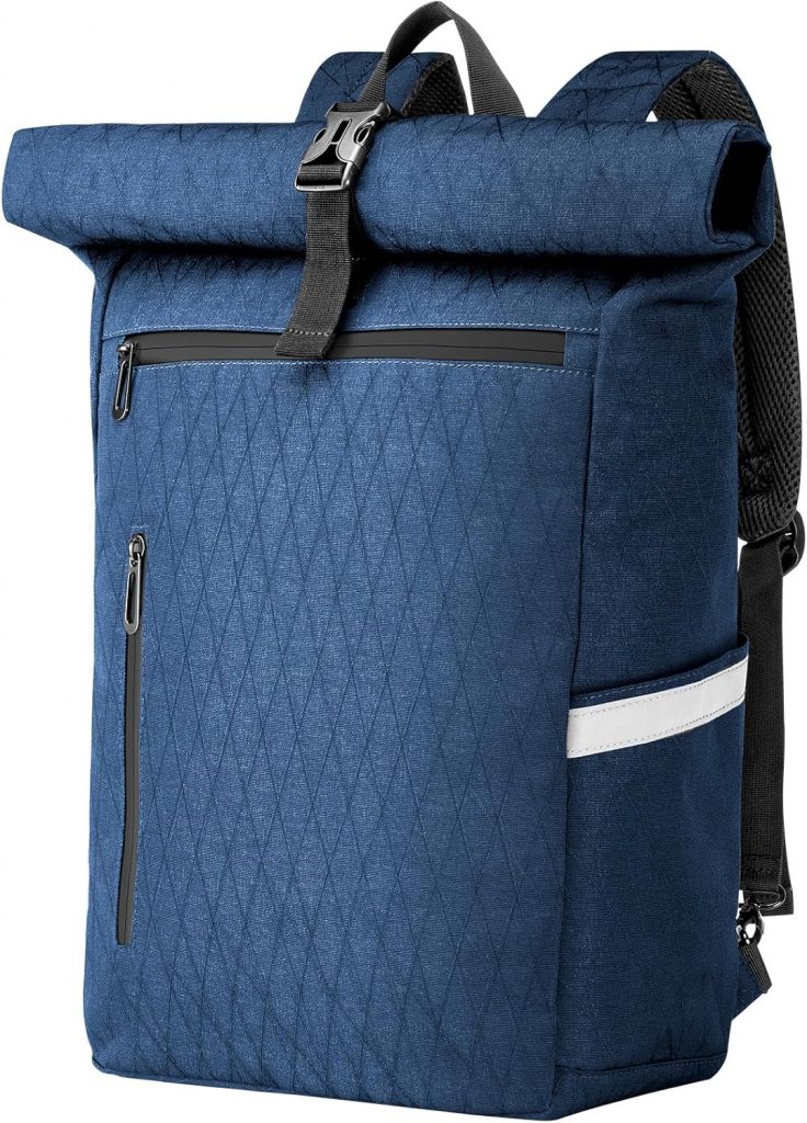 Wiserset Fahrradtasche für Gepäckträger, 22L Fahrradtaschen Rucksack für Herren, Multi-Fach Gepäckträgertasche mit Laptopfach, 2in1 fahrradtasche Rucksack Kombi, Reflektierend, Blau