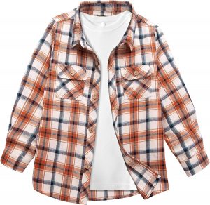 SwissWell Jungen Kariertes Hemd Kinder Langarm Hemden Casual Flanellhemd Button Down Trachtenhemd Holzf&auml;llerhemd Orange L9.99&euro; ➡️ https://www.amazon.de/dp/B0DHH3FG61/?tag=preisfehlerheute-21