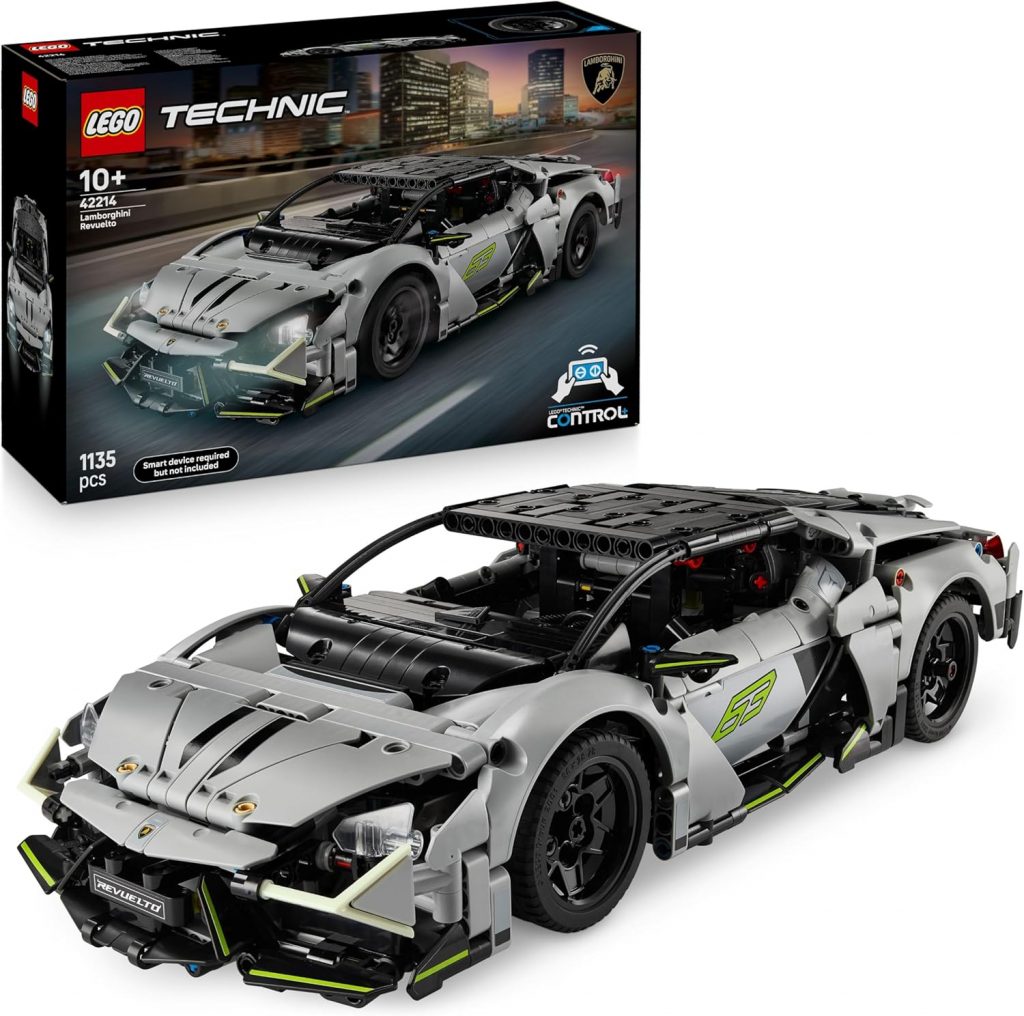 🤴 LEGO Technic Lamborghini Revuelto Supersportwagen Spielzeug – ferngesteuertes Automodell mit Lichtfunktionen, Lenkung und wiederaufladbarem Akku-Hub – Geschenk für Jungen ab 10 Jahren – 422