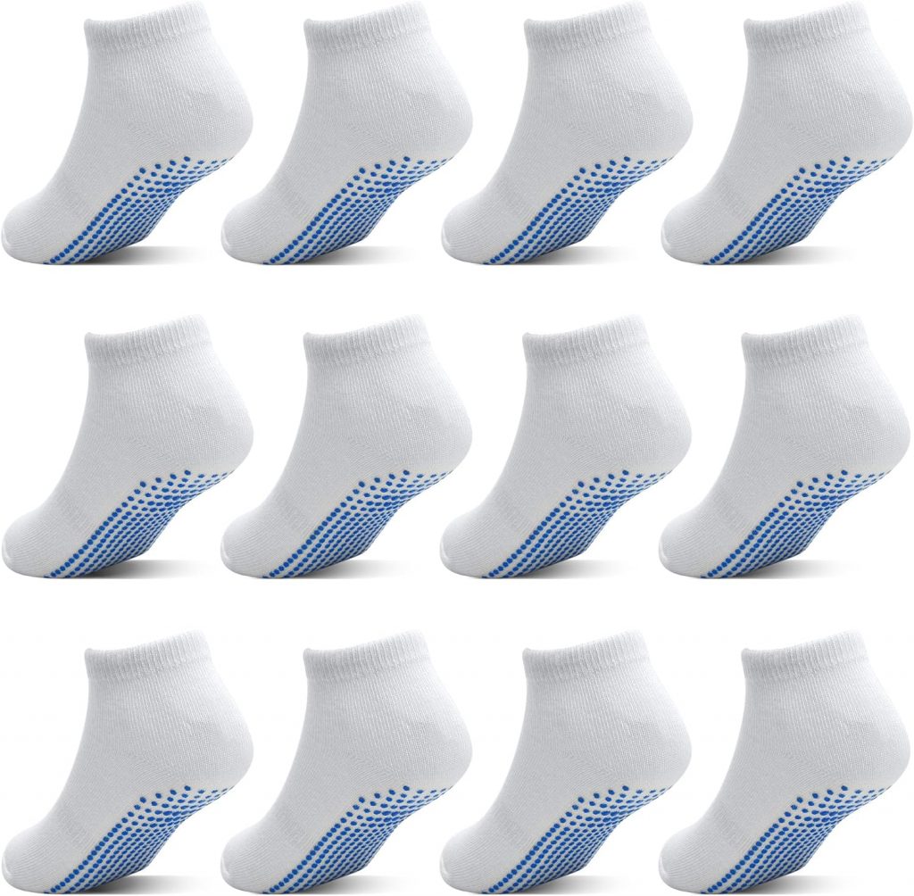 HYCLES Baby Nicht-Silp-Griff Socken für Jungen Mädchen 12 Paare Kleinkind Anti-Rutsch Knöchel Socken für 6 Monate – 12 Monate