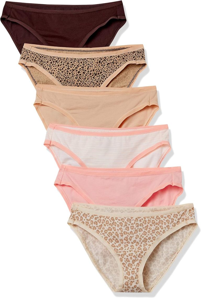 Amazon Essentials Damen Bikinihose aus Baumwolle (in Übergröße erhältlich), 6er-Pack, Leopardenmuster/Mehrfarbig/Streifen/Tiermuster, 388,43€ statt 17,10€➡️ https://www.amazon.de/dp/B08CZJZXTY/?tag=preisfehlerheute-21