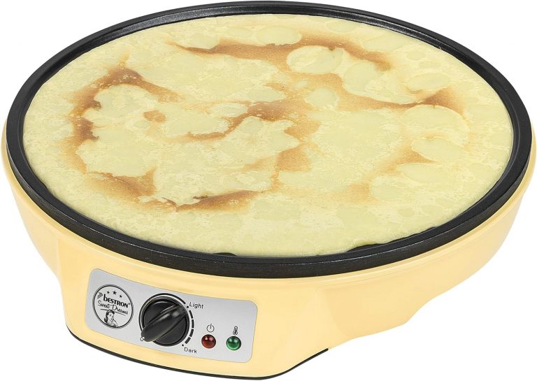 🤴 Bestron Crêpes Maker im Retro Design, für Crepes mit Ø 30 cm, inkl. Teigverteiler & Crêpes-Wender, mit Antihaftbeschichtung, 1000 Watt, Farbe: Gelb18,98€ statt 27,99€ - 33,00 % 🔥🚚 Verkauft durch Amazon und Versand durch Amazon3,715 Bewertungen: 4.6 / 5.0 ⭐️⭐️⭐️⭐️⭐️🛒 zu Amazon https://www.amazon.de/dp/B01M7VCLM3/?amp%3Btag=preisfehlerheute-21&amp%3Bth=1&amp%3Bpsc=1&tag=preisfehlerheute-21
