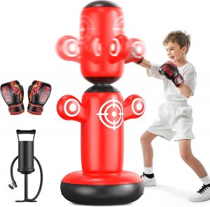 QPAU 360° Drehbarer Boxsack Kinder ab 6-14 Jahre, Stehend 64 Zoll Boxen Kinder mit Handschuhen, Handpumpe & 6 Zielen, Punchingball Aufblasbares Boxspielzeug, Karate Geschenke (Rot)17,99€ statt 32,99€➡️ https://www.amazon.de/dp/B0DFMMFMYC/?tag=preisfehlerheute-21