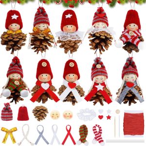 Weihnachtswichtel Anhänger Tannenzapfen, 10 Stück DIY Weihnachten Wichtelanhänger Bastelset mit Holzperlen Mützen Schals, Weihnachtsbaum Kleine Wichtel, Christbaumschmuck Anhänger Deko Wichtel Figuren11,60€ statt 26,99€⚡️ Blitzangebot nutzen➡️ https://www.amazon.de/dp/B0FMKGN455/?tag=preisfehlerheute-21