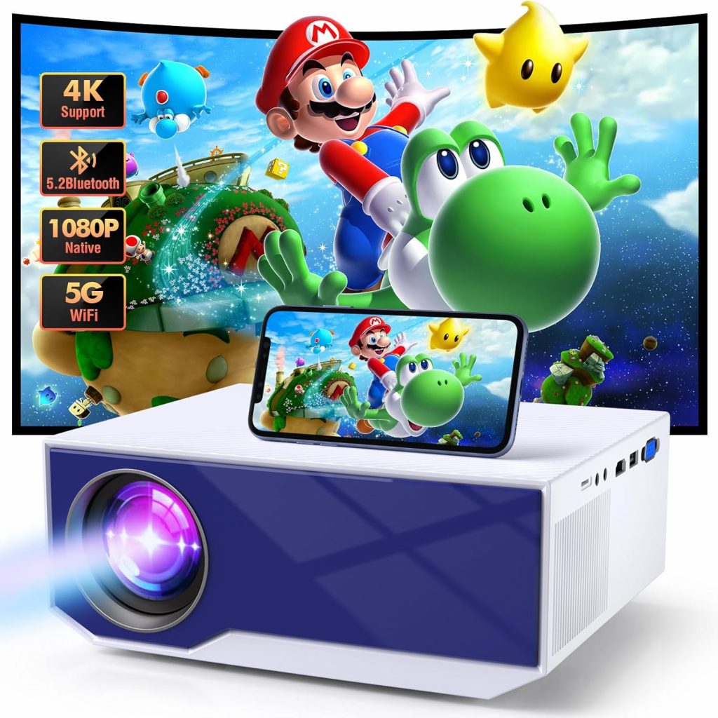 Beamer mit Bluetooth und WiFi, Native 1080P Support 4K, 15000 Lumen, Tragbarer Heimkino Projektor Projektionsgröße 30-300“, Kompatibel mit iOS/Android/Laptop/HDMI/PC/TV Stick/USB(Blau)19.99€ ➡️ https://www.amazon.de/dp/B0FD9RTCF7/?tag=preisfehlerheute-21