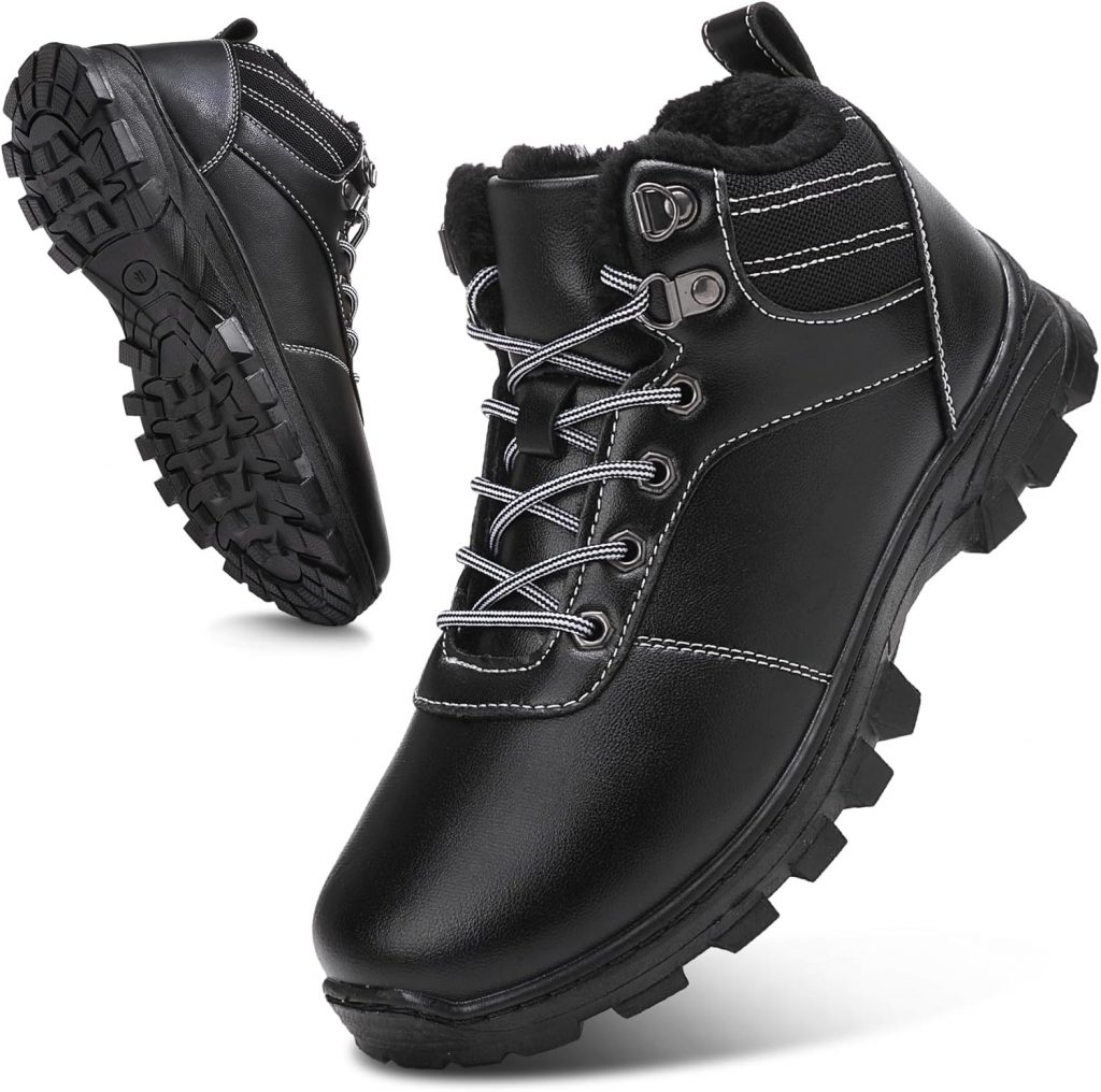 ricema Winterschuhe Herren Damen Winterstiefel Warm Gef&uuml;ttert Schneestiefel Leicht Wanderschuhe Trekkingschuhe Rutschfest Stiefe, Schwarz 36 EU9.99&euro;