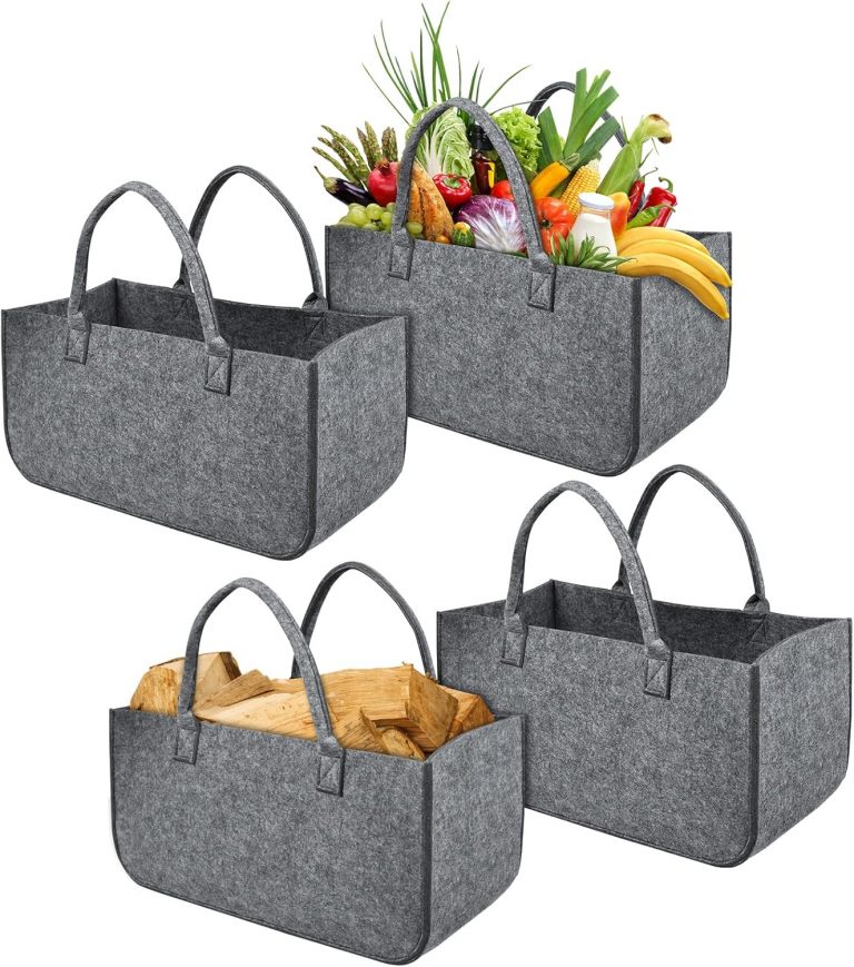 YRHome 4 Stück Kaminholztasche Filz Tasche Filztasche Filztaschen Faltbar Shopper Kaminholz Einkaufstasche Spielzeugtasche bis zu 30KG 50 x 25 x 25 cm Hellgrau14,10€ statt 16,59€➡️ https://www.amazon.de/dp/B09PBNBMZJ/?tag=preisfehlerheute-21
