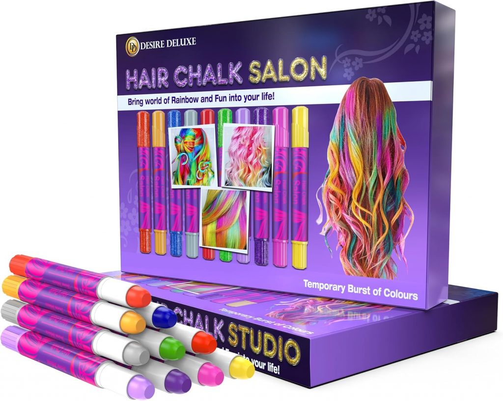 Desire Deluxe Hair Chalk Geschenke für mädchen, Haarkreide zum Haare Färben Spielzeug für Weihnachten, 10 auswaschbare Haarfärbe-Stifte, für Fasching, für Kinder im Alter von 3 4 5 6 7 8 9 11 Jahren9,99€ statt 19,99€➡️ https://www.amazon.de/dp/B07FTGLWDR/?tag=preisfehlerheute-21