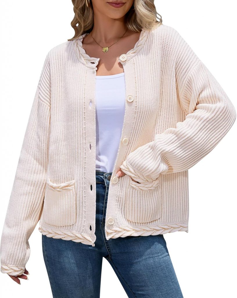 ZLIGXEA Strickjacken Damen Langarm Rundhalsausschnitt Kurze Damenstrickjacke Herbst Leichte Elegante Strickpullover Knopfleiste Open Front Strickweste mit Tasche Aprikose L9.99€ ➡️ https://www.amazon.de/dp/B0FGXJ2DZH/?tag=preisfehlerheute-21