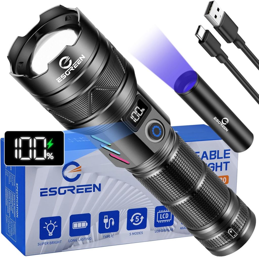 👑 Esgreen LED Taschenlampe Extrem Hell 500000 Lumens Lange Reichweite, USB C Aufladbar Taktische Starke taktische Flashlight mit Hohe Kapazität Akku Zoombar 5-Modi Groß Torch Light für Camping Security25,64€ statt 39,99€ – 36,0 🔥🚚 Verkauft von esgreeneu und Versand durch Amazon540 Bewertungen: 4.7 / 5.0 ⭐️⭐️⭐️⭐️⭐️🛒 zu Amazon https://www.amazon.de/dp/B0D3NMFYWM/?tag=preisfehlerheute-21