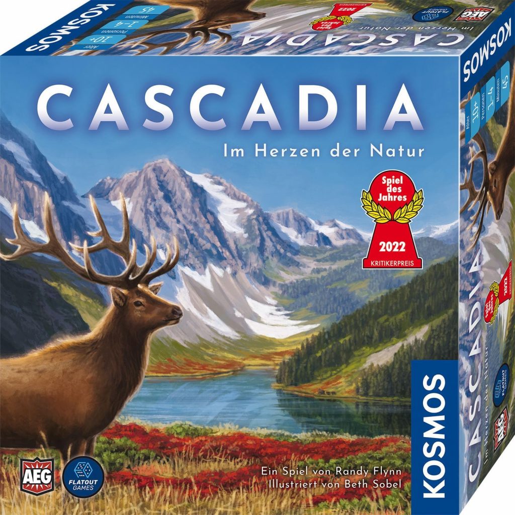 Kosmos 682590 Cascadia – Im Herzen der Natur, Spiel des Jahres 2022, Brettspiel mit Holz-Elementen, Familienspiel…