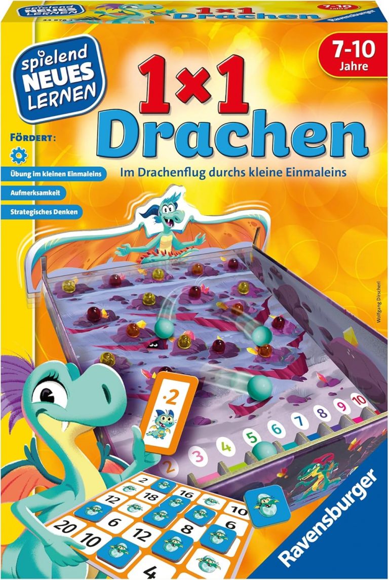 🤴 Ravensburger 24976-1x1 Drachen - Lernspiel für Kinder, Rechenspiel für Kinder von 7-10 Jahren, für 2-4 Spieler, Zahlenraum 1-100, kleines Einmaleins - Geburtstagsgeschenke12,69€ statt 17,98€ - 30,00 % 🔥🚚 Verkauft durch Amazon und Versand durch Amazon993 Bewertungen: 4.6 / 5.0 ⭐️⭐️⭐️⭐️⭐️🛒 zu Amazon https://www.amazon.de/dp/B09DDCGK18/?amp%3Btag=preisfehlerheute-21&tag=preisfehlerheute-21