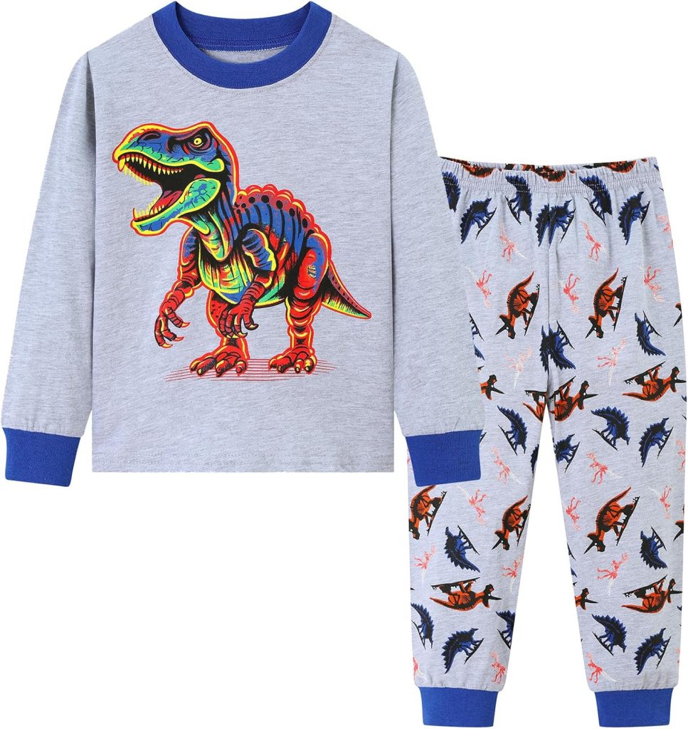 Dinopjs Schlafanzug für Jungen Dino Lange Ärmel mit Hose Junge Pyjama-Set Baumwoll Cartoon Muster T-Rex Dinosaurier Pyjamaset Schlafkleidung für Kinder, Hellgrau3.98€ 🏷️ Coupon anwenden➡️ https://www.amazon.de/dp/B0FH57PGM4/?tag=preisfehlerheute-21