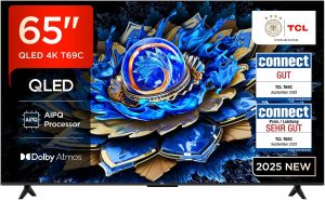 TCL 65T69C 65 Zoll QLED, Direct LED TV, 4K HDR TV, Smart Google TV (Dolby Vision & Atmos, Motion Clarity, Kompatibel mit Google Assistant & Alexa)449,00€ statt 649,00€➡️ https://www.amazon.de/dp/B0F8QDCBCM/?tag=preisfehlerheute-21