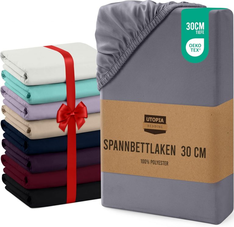 👑 Utopia Bedding - Spannbettlaken 180x200cm Bis 30 cm - Grau - Oeko-Tex Zertifiziertes - Gebürstete Mikrofaser Spannbetttuch8,33€ statt 13,99€ - 41,00 % 🔥🚚 Verkauft von Utopia Deals Europe und Versand durch Amazon6,364 Bewertungen: 4.5 / 5.0 ⭐️⭐️⭐️⭐️⭐️🛒 zu Amazon https://www.amazon.de/dp/B0C537FDXZ/?amp%3Btag=preisfehlerheute-21&amp%3Bth=1&amp%3Bpsc=1&tag=preisfehlerheute-21