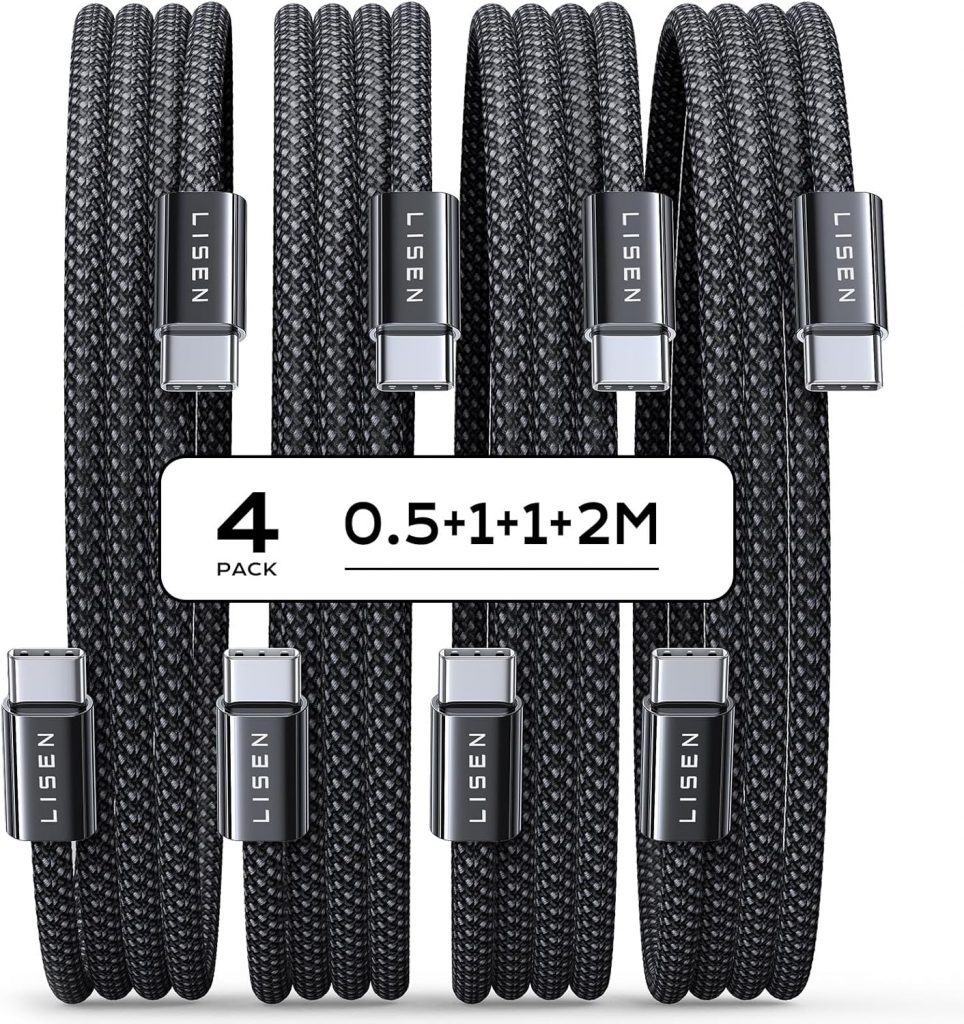 👑 LISEN 60W USB C Kabel, [4er Pack, 0,5M 1M 1M 2M] USB C auf USB C Kabel Set, PD 3.0 Schnellladekabel USB C für iPhone 17 Pro Max Zubehör,iPhone 16 15,Switch,Samsung Galaxy S25,Pixel,MacBook,iPad,Xiaomi6,64€ statt 9,99€ – 34,0 🔥🚚 Verkauft von B King und Versand durch Amazon14,095 Bewertungen: 4.5 / 5.0 ⭐️⭐️⭐️⭐️⭐️🛒 zu Amazon https://www.amazon.de/dp/B0CHYDJW36/?th=1&tag=preisfehlerheute-21#038;psc=1&tag=preisfehlerheute-21