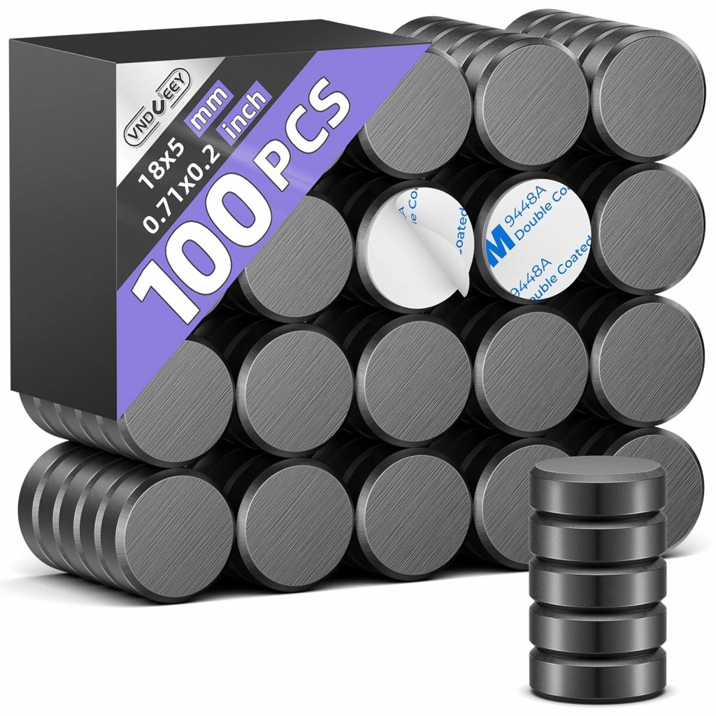 VNDUEEY 50 Stück Keramikmagnete 18x5mm – Starke schwarze Magneten für Kühlschrank, Tafel, Pinnwand & DIY-Bastelarbeiten