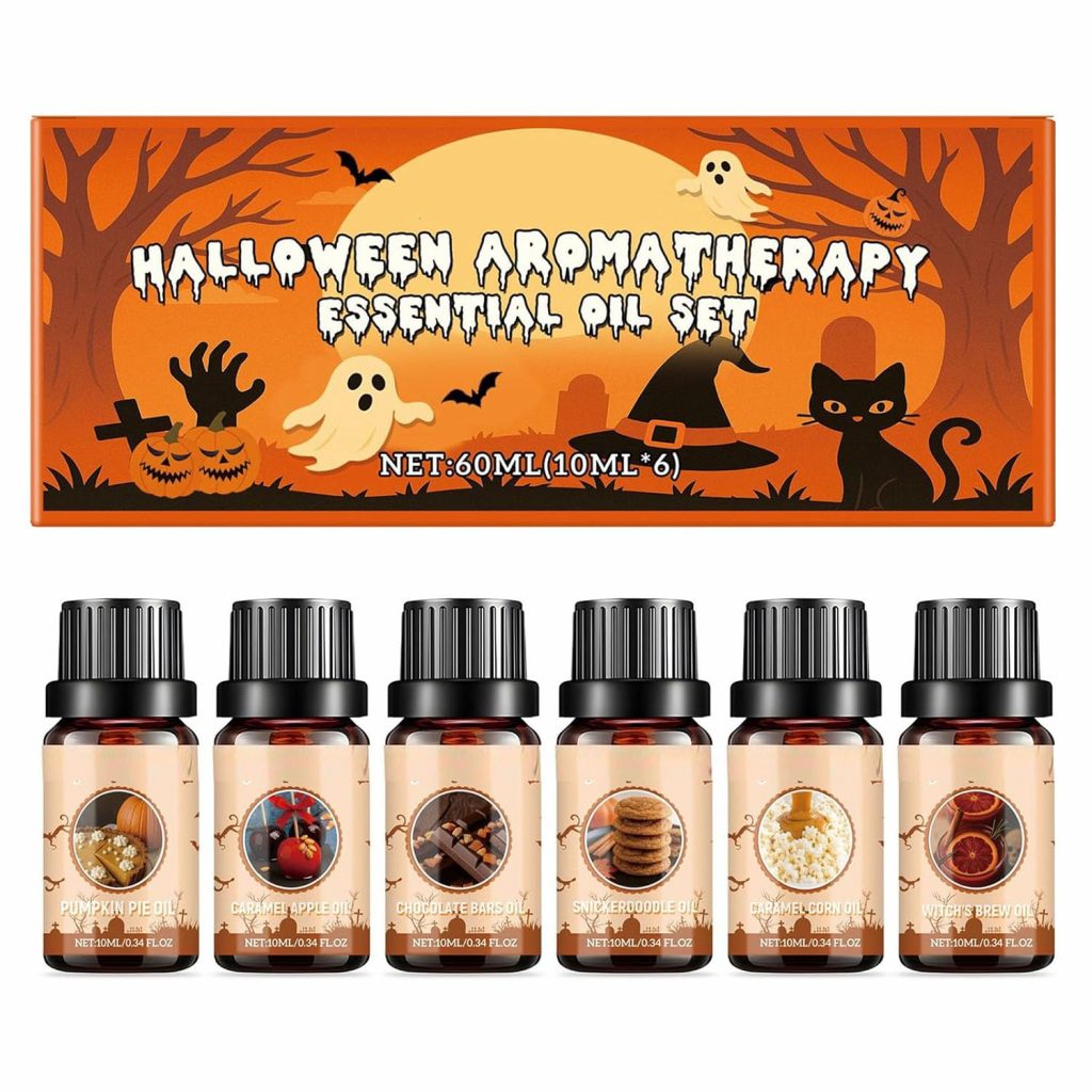 Halloween ätherische Öle Set, Duft Öl Set für Öl Diffusoren, Duft Stein und Seife machen DIY Geschenkset, 6x10ml - Kürbiskuchen, Karamelläpfel, Schokoriegel, Zimtplätzchen, Popcorn, Hexengebräu2.99€ statt 9.99€➡️ https://www.amazon.de/dp/B0FQN46TW4/?tag=preisfehlerheute-21