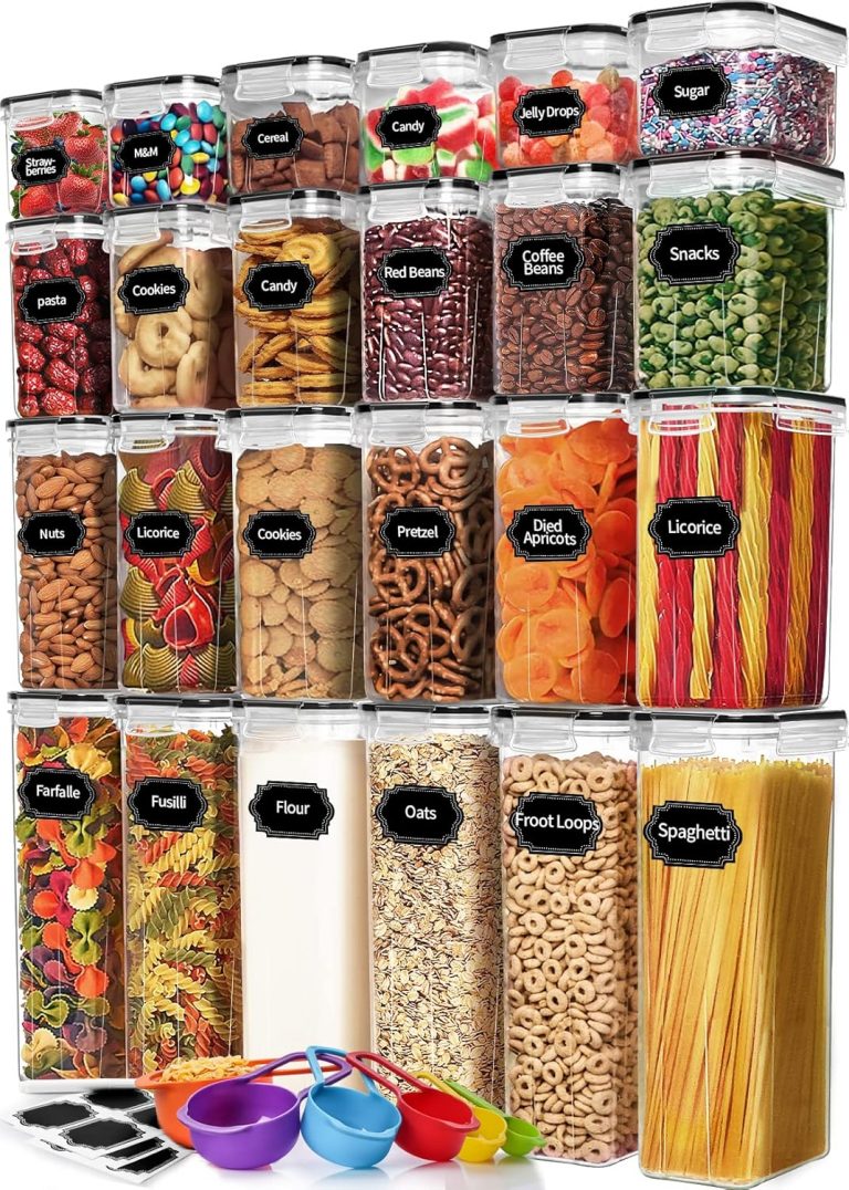 Skroam Vorratsdosen Set of 24, BPA-frei, Müsli Schüttdose & Frischhaltedosen, Luftdichte Küchen Vorratsbehälter, 40 Etiketten für Getreide, Mehl, Zucker (Schwarz)25,59€ statt 35,99€➡️ https://www.amazon.de/dp/B0BGPWQGHY/?tag=preisfehlerheute-21