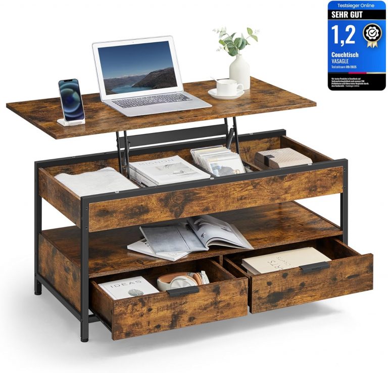 👑 VASAGLE Couchtisch, höhenverstellbarer Wohnzimmertisch, Kaffeetisch, mit Schubladen, offenes Fach, 50 x 100 cm, vintagebraun-tintenschwarz LCT209K0175,23€ statt 110,92€ - 33,00 % 🔥🚚 Verkauft und Versand durch Songmics1,867 Bewertungen: 4.7 / 5.0 ⭐️⭐️⭐️⭐️⭐️🛒 zu Amazon https://www.amazon.de/dp/B0CB9ZK3PG/?amp%3Btag=preisfehlerheute-21&amp%3Bth=1&amp%3Bpsc=1&tag=preisfehlerheute-21