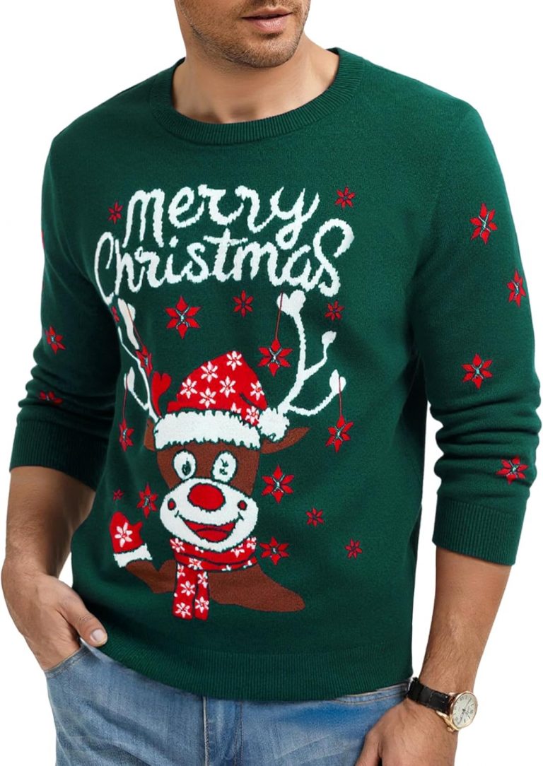 Wayleb Weihnachtspullover Herren Merry Christmas Rentier Motiv Xmas Pullover Rundhals Langarm Strickpullover Weihnachten Jumper Lustig Warm Gestrickt Winter Outfit, Grün XXL14,24€ statt 38,99€➡️ https://www.amazon.de/dp/B0FK26L3W1/?tag=preisfehlerheute-21