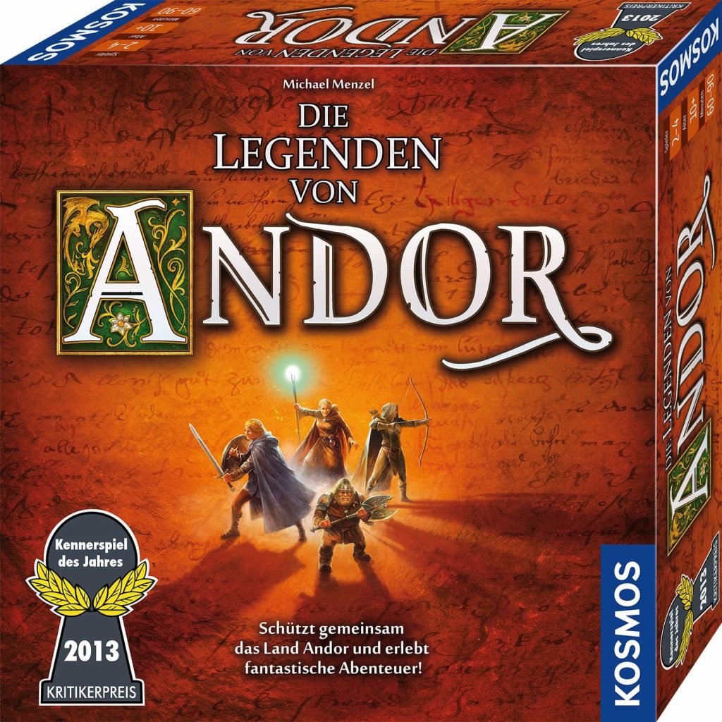 🤴 KOSMOS 691745 Die Legenden von Andor – Das Grundspiel, Der Fantasy-Klassiker, Kennerspiel des Jahres 2013, kooperatives Fantasy-Brettspiel ab 10 Jahren