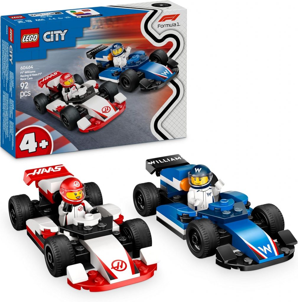 🤴 LEGO City F1 Williams Racing und Haas F1 Rennautos – Formel 1 Spielzeug mit baubaren Autos und 2 Rennfahrer Minifiguren – Kleine Geschenkideen für Jungen und Mädchen ab 4 Jahren 60