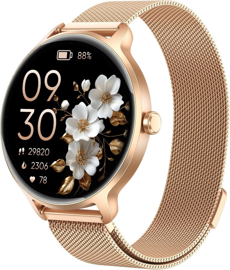 Smartwatch Damen Rund, 1.27" AMOLED Smart Watch mit Telefonfunktion, Fitnessuhr mit Pulsuhr SpO2 Schlafmonitor Schrittzähler, 120+ Sportmodi Sportuhr IP68 Wasserdicht, Uhren Damen für iOS Android Gold99,99€ ➡️ https://www.amazon.de/dp/B0FN7P2DXV/?tag=preisfehlerheute-21