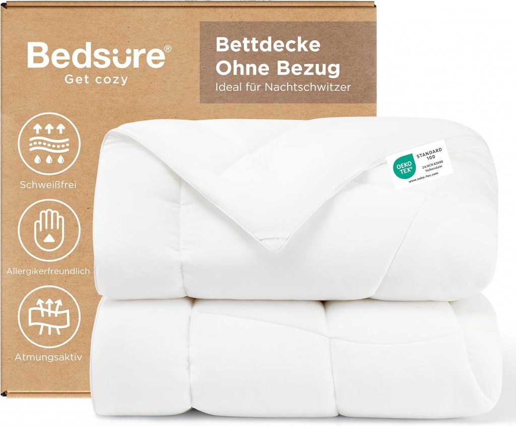 BEDSURE Bettdecke Ohne Bezug Kühlende - Bettdecke 150x200 Kühldecken zum Schlafen - Leicht Atmungsaktiv Schweißfrei Cooling Blanket Für Nachtschwitzer Doppelseitige Kühlende Decke, Weiß16.49€ statt 59.99€➡️ https://www.amazon.de/dp/B0DT6JXBN7/?tag=preisfehlerheute-21