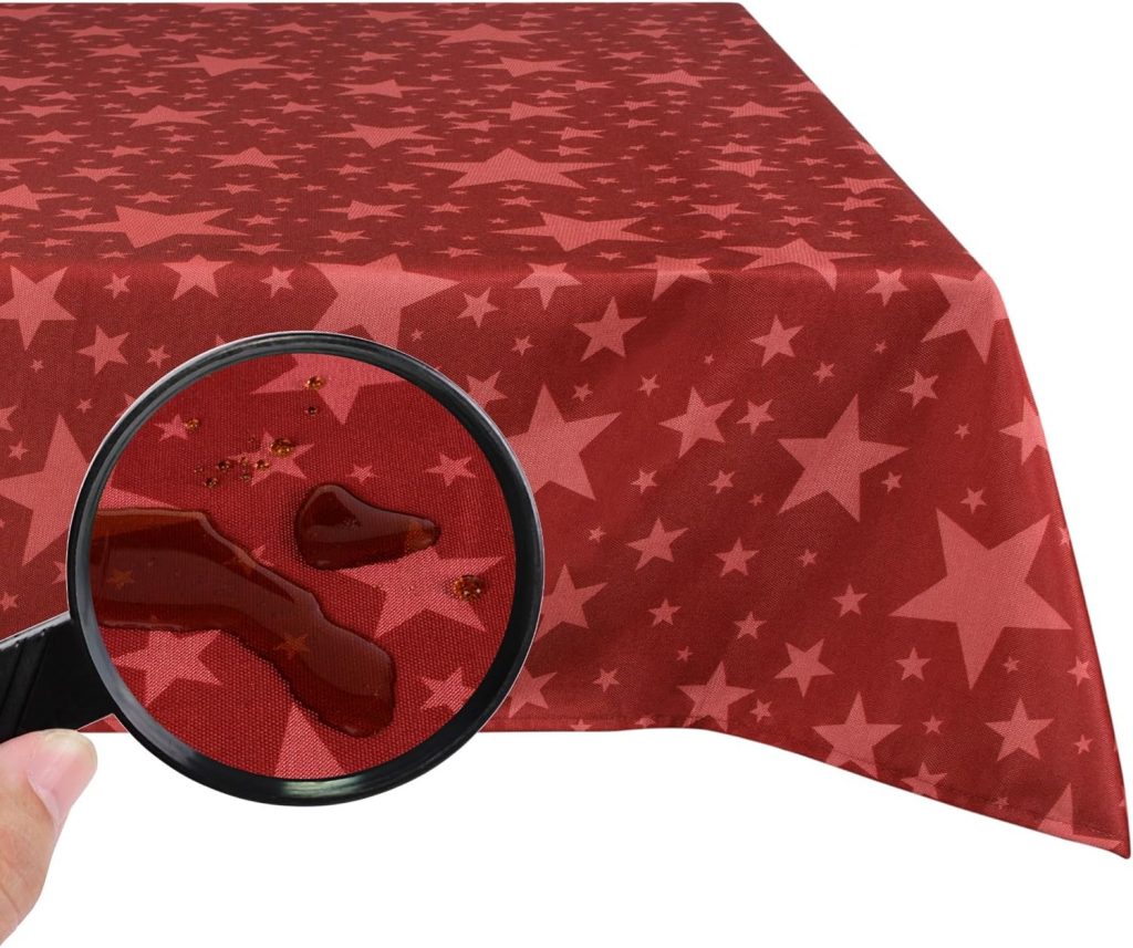 Valia Home Tischdecke mit Teflonbeschichtung für Innen- & Außenbereich Wasser- & Schmutzabweisend Dank verlässlichem Lotuseffekt – Weihnachten 130x 160 cm19,99€