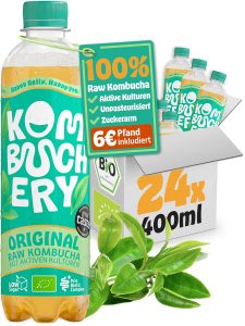 KOMBUCHERY® Original Raw Kombucha BIO | 24 x 400ml | Fermentierter Tee mit aktiven Darm-Kulturen | Zuckerarm & Kalorienarm | Unpasteurisiert, PrioBiotic, Vegan, Testsieger | inkl. 6€ PFAND11.99€ statt 65.99€➡️ https://www.amazon.de/dp/B0FF273GC6/?tag=preisfehlerheute-21