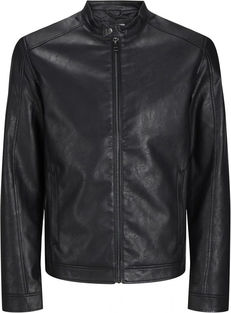 🤴 JACK & JONES Herren Jjedylan Clean Pu Jacket Noos Bikerjacke
