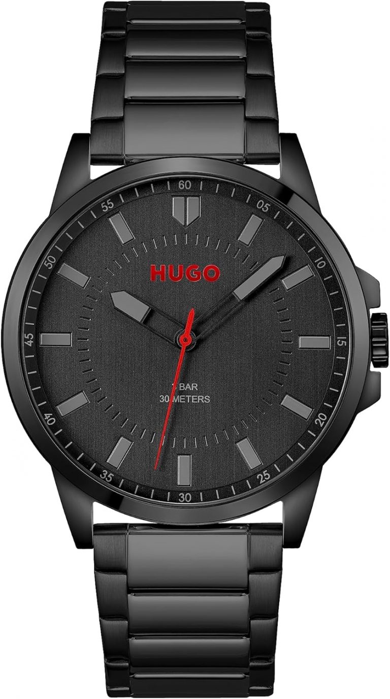 HUGO Analog Quarzuhr für Herren Kollektion #First mit Schwarzes Edelstahlarmband - 153018775,99€ statt 159,00€⚡️ Blitzangebot nutzen➡️ https://www.amazon.de/dp/B08X4LMQJ2/?tag=preisfehlerheute-21