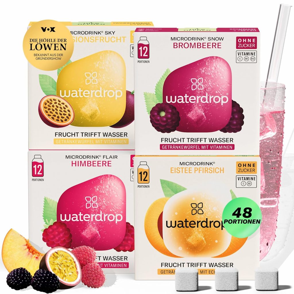 👑 waterdrop® Beeren & Früchte Set – 48 Waterdrop Würfel in 4 verschiedenen Sorten – Zuckerfreier Durstlöscher & Alternative zu Getränkesirup und Geschmackspulver – Flavour Drops im Wasser auflösen22,99€ statt 32,96€ – 31,0 🔥🚚 Verkauft von Waterdrop Microdrink GmbH und Versand durch Amazon6,446 Bewertungen: 4.0 / 5.0 ⭐️⭐️⭐️⭐️🛒 zu Amazon https://www.amazon.de/dp/B07XM9FVZQ/?th=1&tag=preisfehlerheute-21#038;psc=1&tag=preisfehlerheute-21